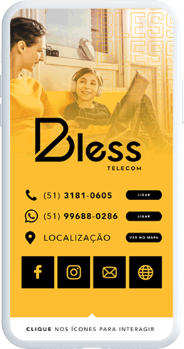 Cartão de Visitas da Bless Telecon